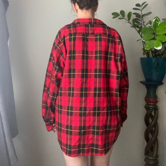 Vintage Northwest Territories Plaid Tartan Red Black Grunge Rocker Size XL - Picture 14 of 14